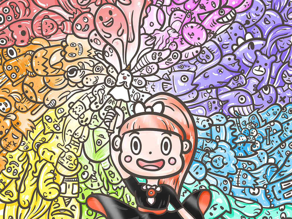 阿學｜【彩虹女巫】插畫創作